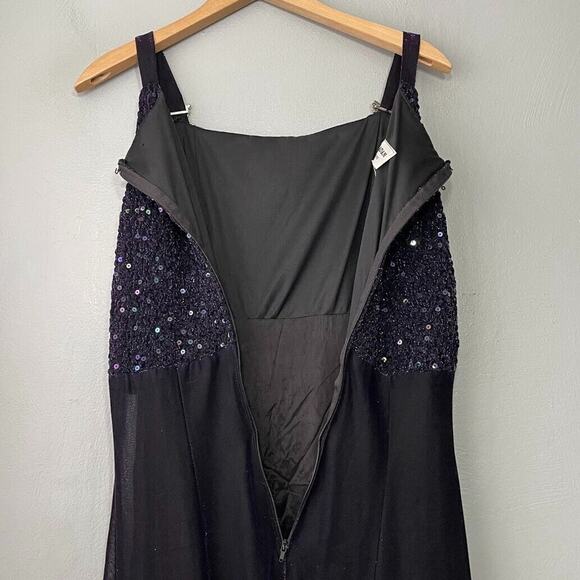 Y2K Betsy & Adam Size 12 Purple Metallic Black Iridescent Fairy Dress Whimsigoth - Picture 8 of 14